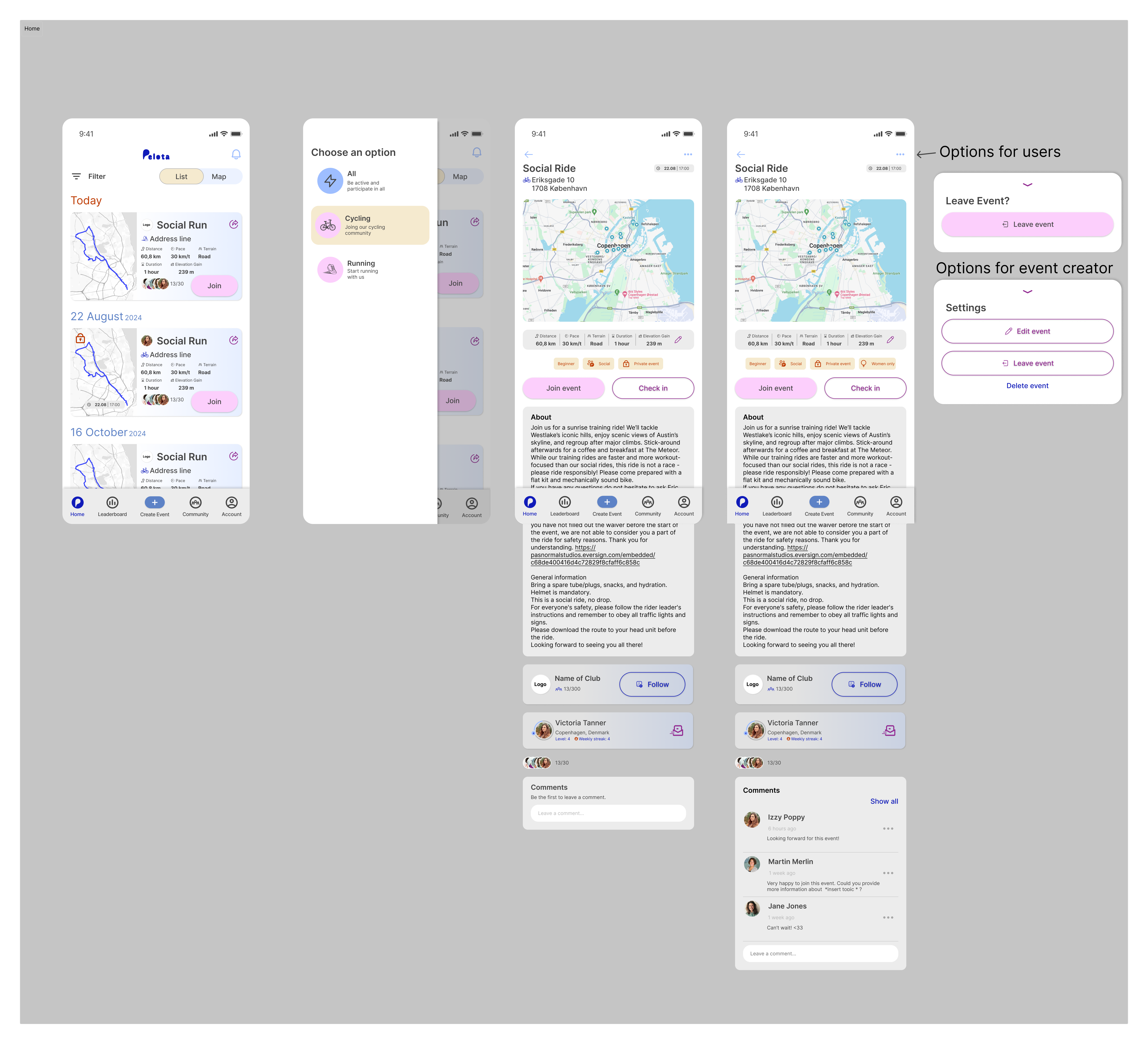 home screen functionalities